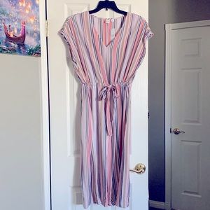 Gap multicolor striped dress. Size Large. 100% Rayon.